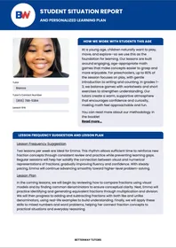 Sample academic report: the lesson plan